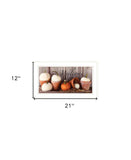 Welcome Pumpkin Shelf 1 White Framed Print Wall Art - Homeroots - Flyclothing LLC
