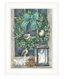 Winter Wreath 1 White Framed Print Wall Art - Homeroots - Flyclothing LLC