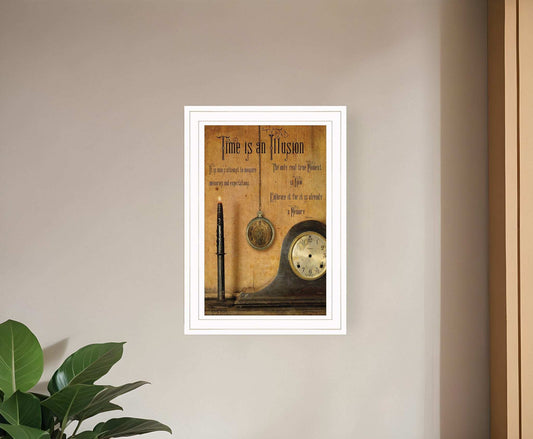 Time is an Illusion 1 White Framed Print Wall Art - Homeroots - Flyclothing LLC