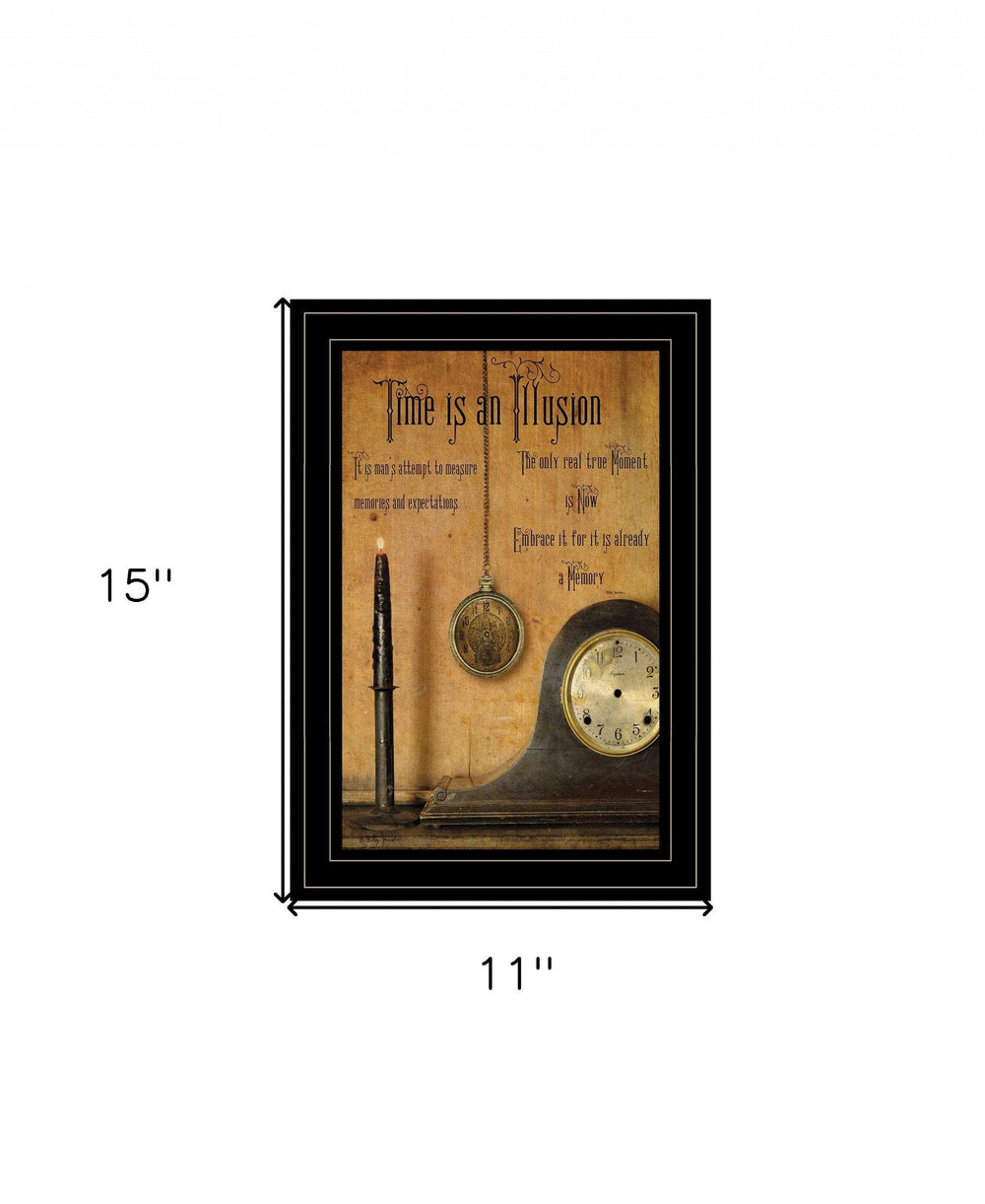 Time Is An Illusion 2 Black Framed Print Wall Art - Homeroots - Flyclothing LLC