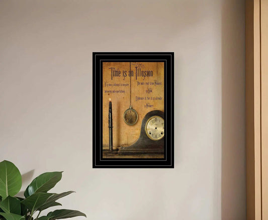 Time Is An Illusion 2 Black Framed Print Wall Art - Homeroots - Flyclothing LLC