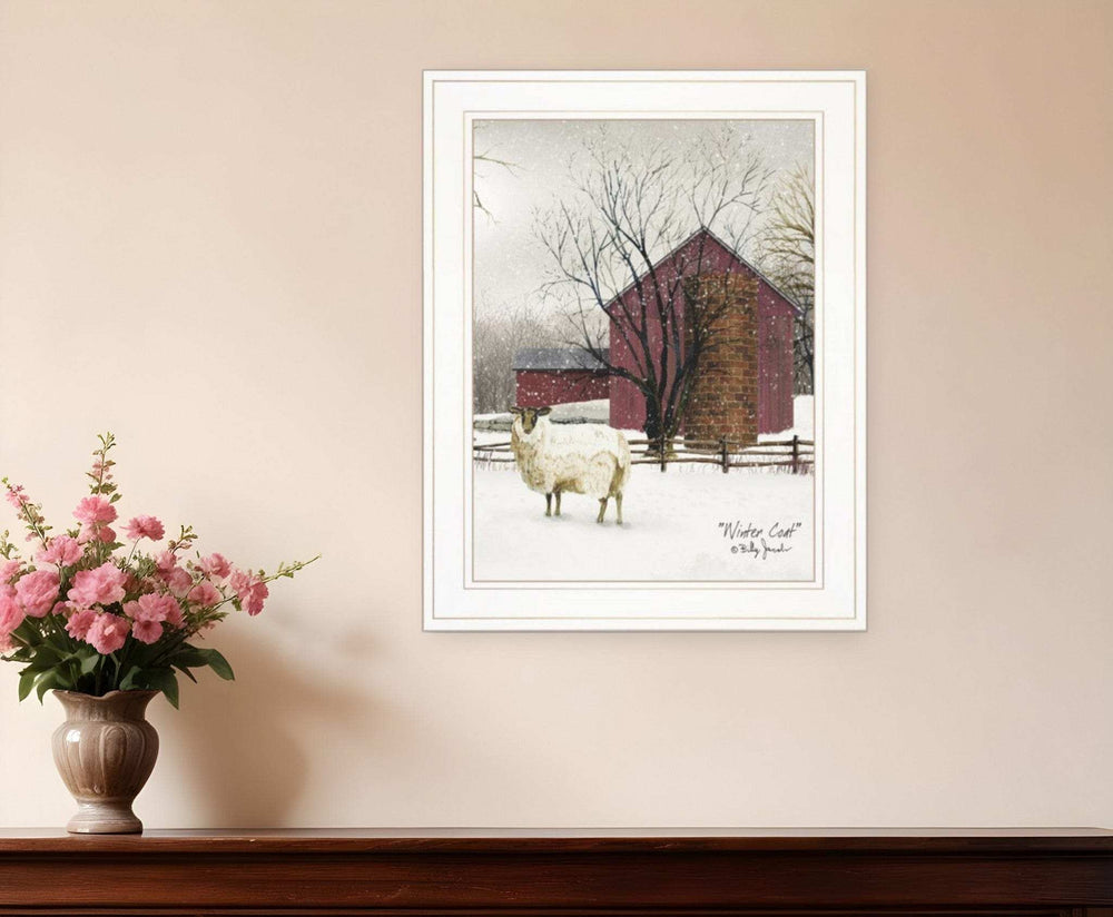 Winter Coat 1 White Framed Print Wall Art - Homeroots - Flyclothing LLC