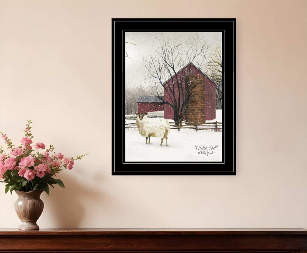 Winter Coat 2 Black Framed Print Wall Art - Homeroots - Flyclothing LLC