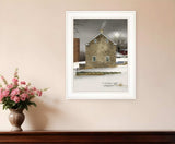 Cold Winters Night 1 White Framed Print Wall Art - Homeroots - Flyclothing LLC
