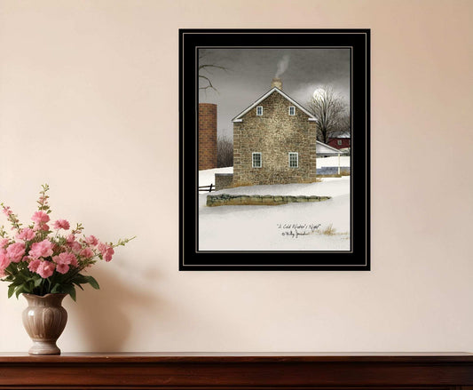 Cold Winters Night 2 Black Framed Print Wall Art - Homeroots - Flyclothing LLC