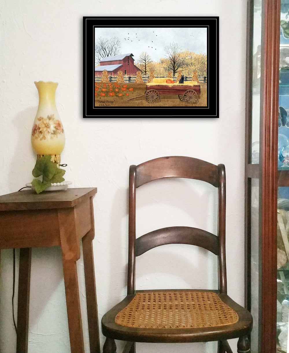 Autumn Blessings 2 Black Framed Print Wall Art - Homeroots - Flyclothing LLC