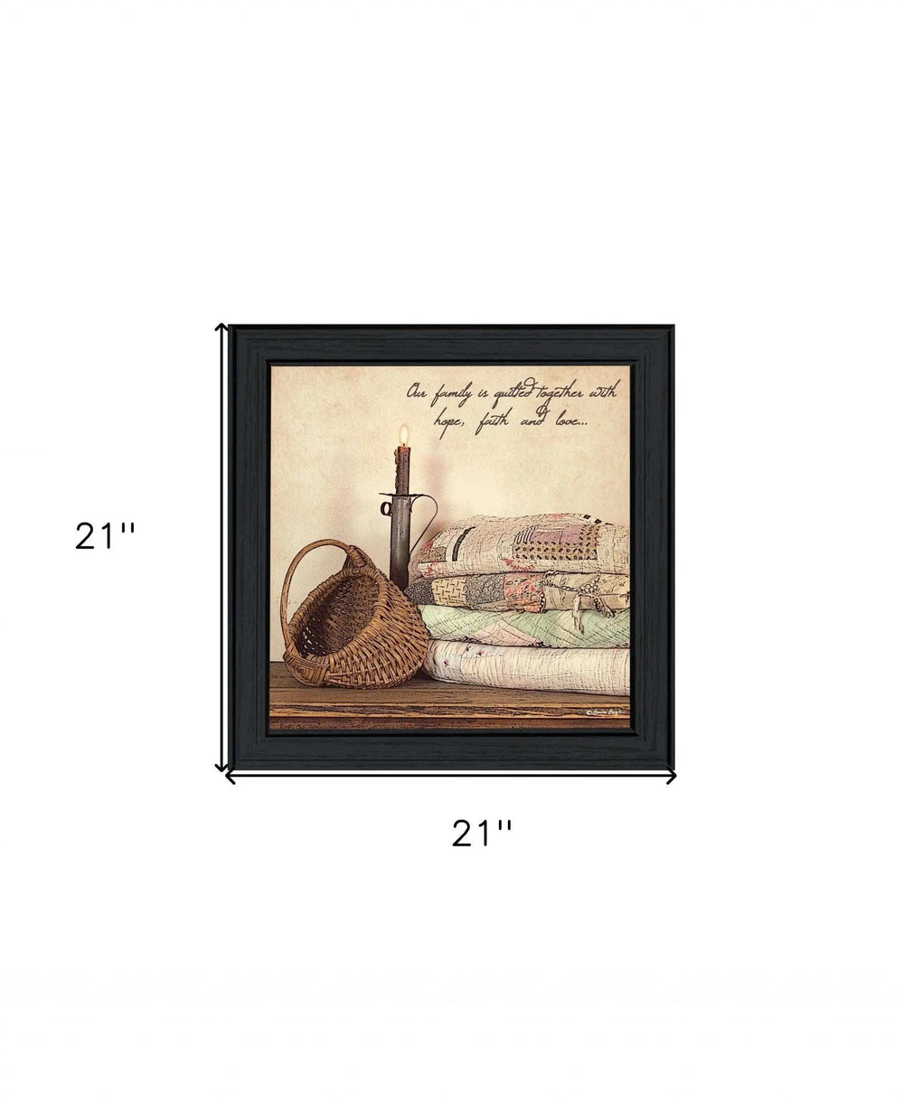Quilted Together 2 Black Framed Print Wall Art - Homeroots - Flyclothing LLC