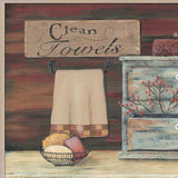 Clean Towels 4 Brown Framed Print Bathroom Wall Art - Homeroots - Flyclothing LLC