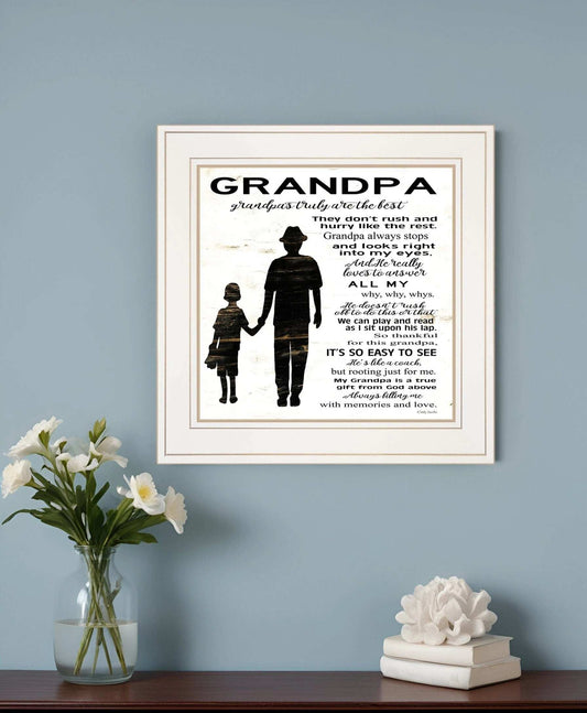 My Grandpa is the Best 2 White Framed Print Wall Art - Homeroots - Flyclothing LLC