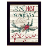 The Most Wonderful Time 3 Black Framed Print Wall Art - Homeroots - Flyclothing LLC