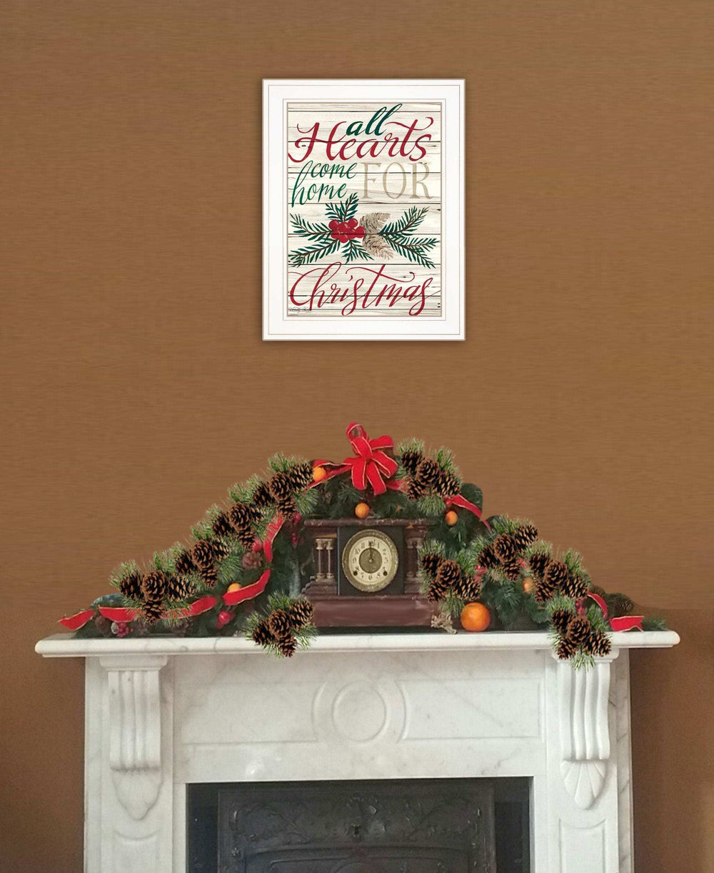 Home For Christmas 1 White Framed Print Wall Art - Homeroots - Flyclothing LLC