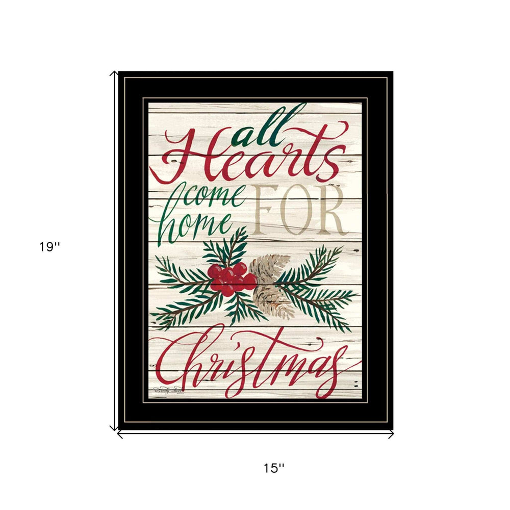 Home For Christmas 2 Black Framed Print Wall Art - Homeroots - Flyclothing LLC