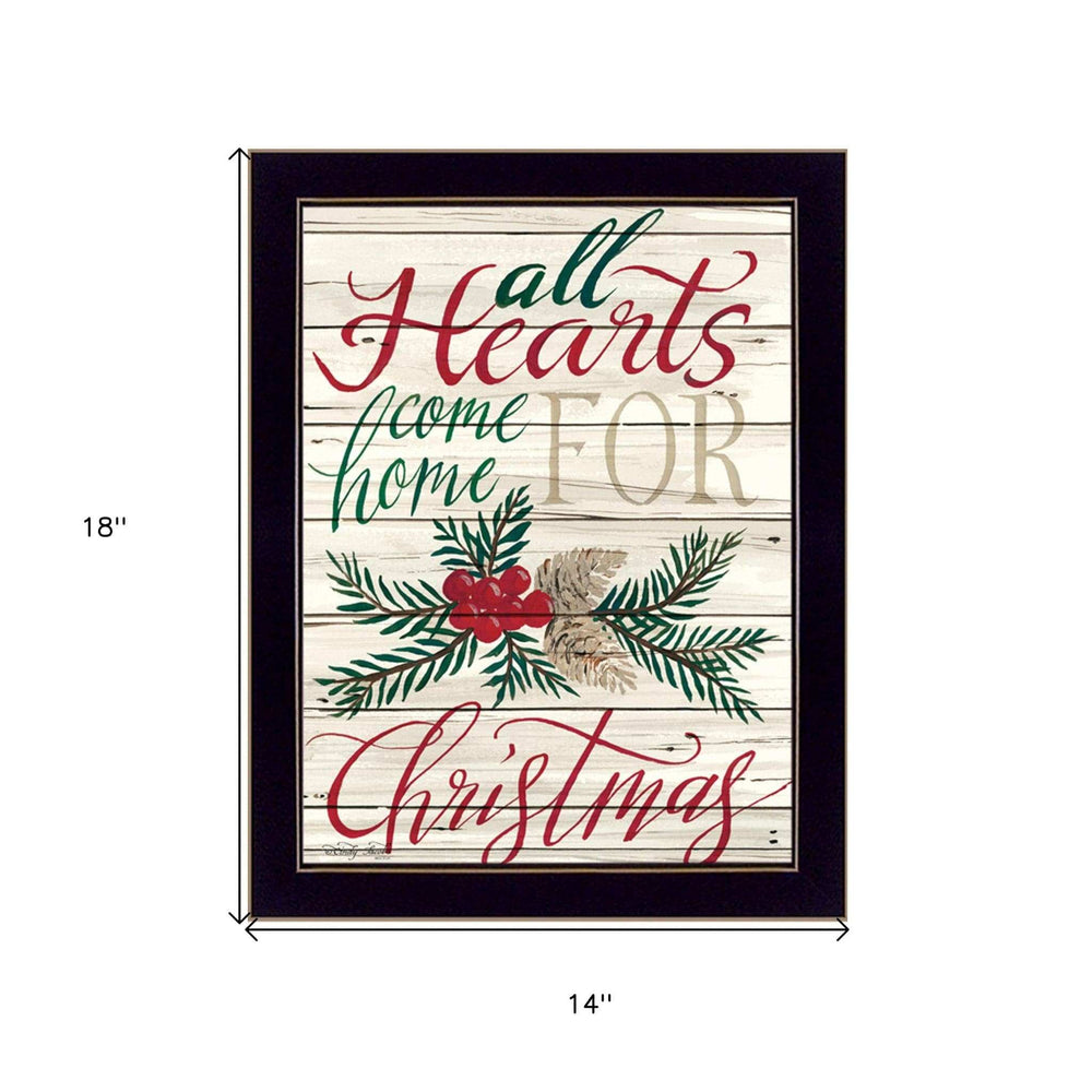 Home For Christmas 3 Black Framed Print Wall Art - Homeroots - Flyclothing LLC