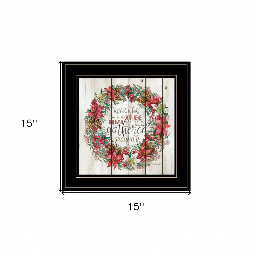 Gathered Around the Tree 2 Black Framed Print Wall Art - Homeroots - Flyclothing LLC