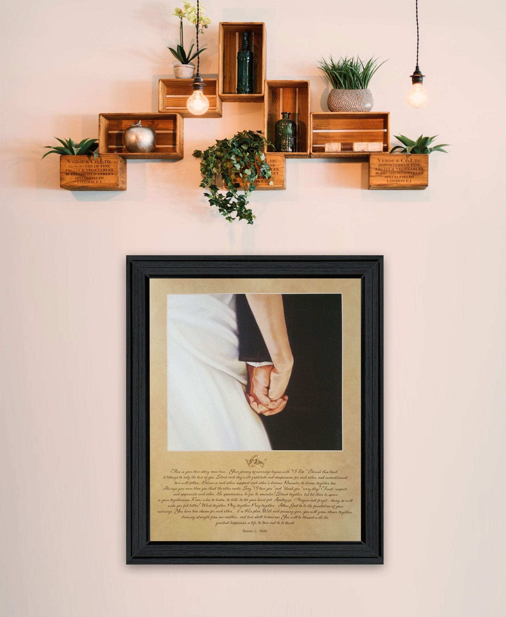 I DO 7 Black Framed Print Wall Art - Homeroots - Flyclothing LLC