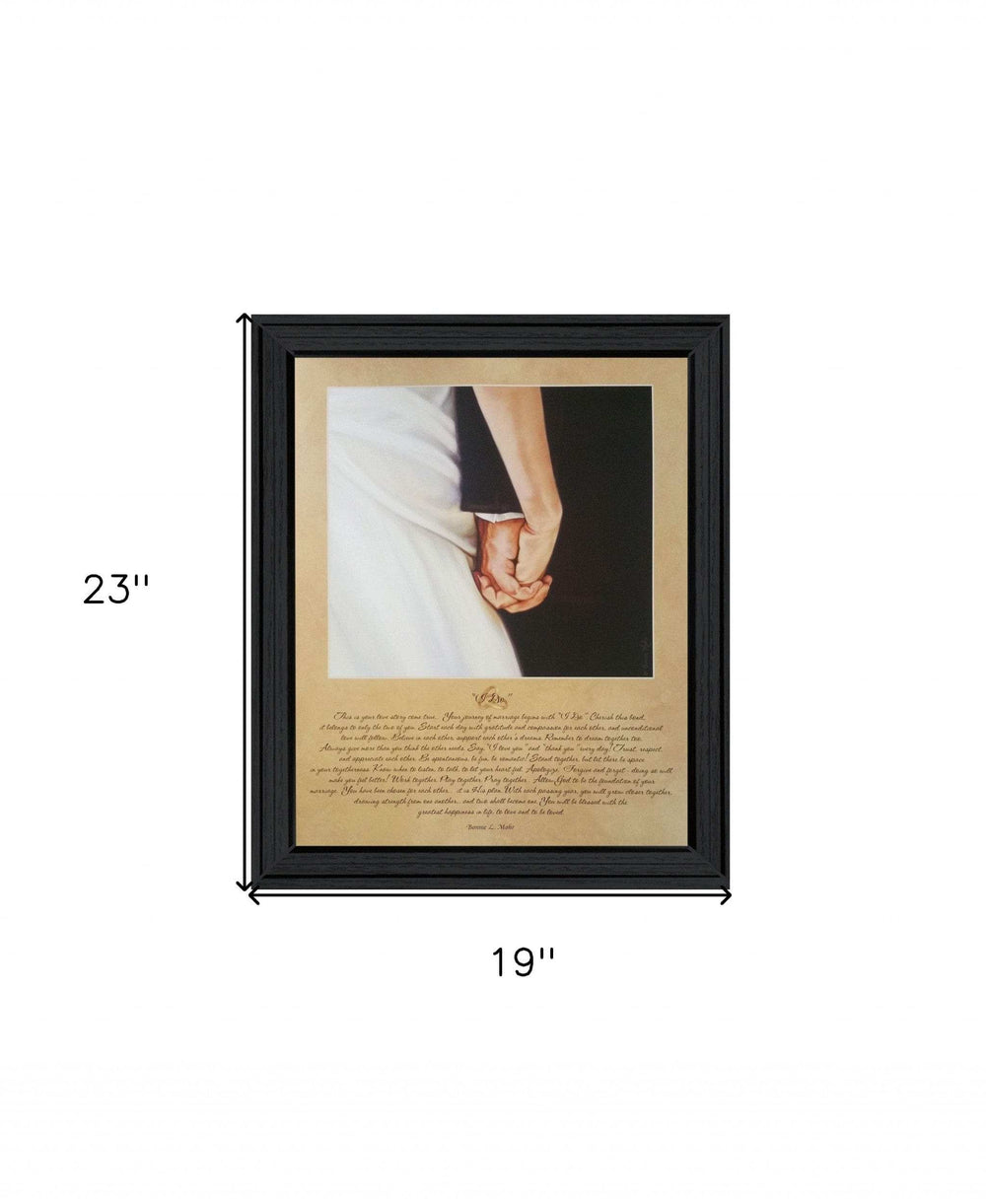 I DO 7 Black Framed Print Wall Art - Homeroots - Flyclothing LLC