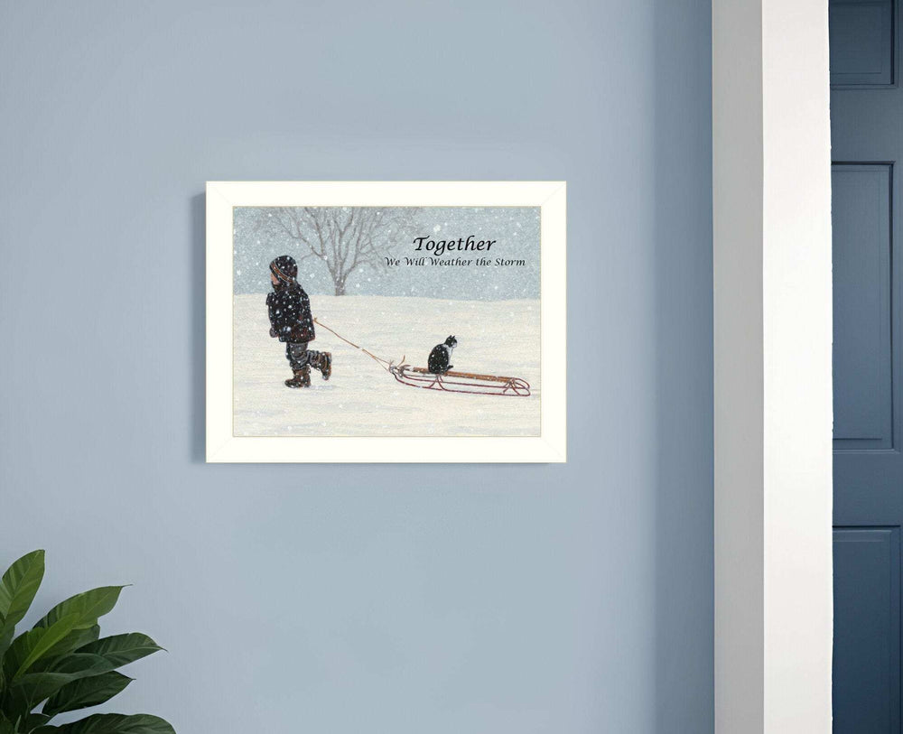 Together 1 White Framed Print Wall Art - Homeroots - Flyclothing LLC