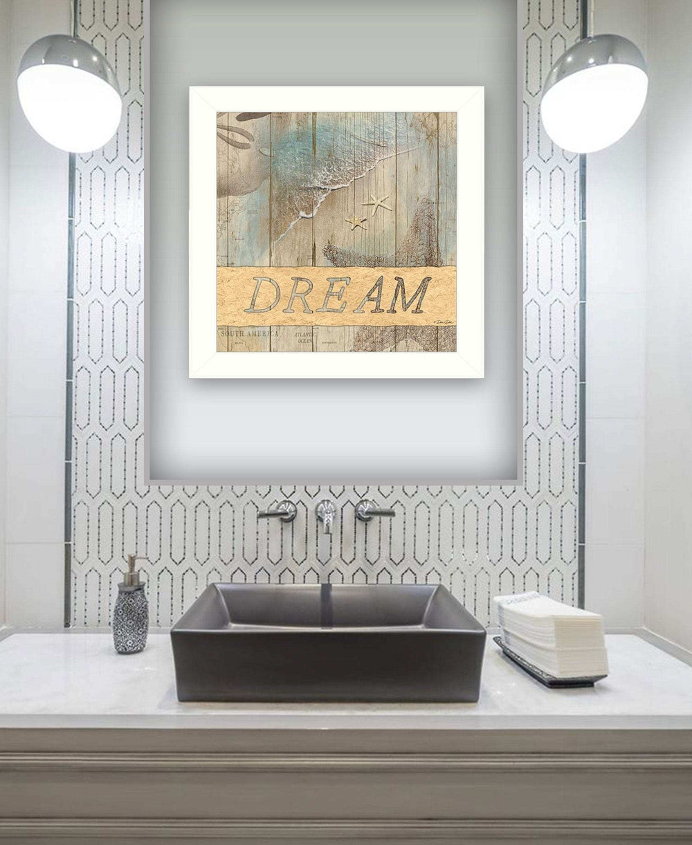 DREAM 1 White Framed Print Wall Art - Homeroots - Flyclothing LLC