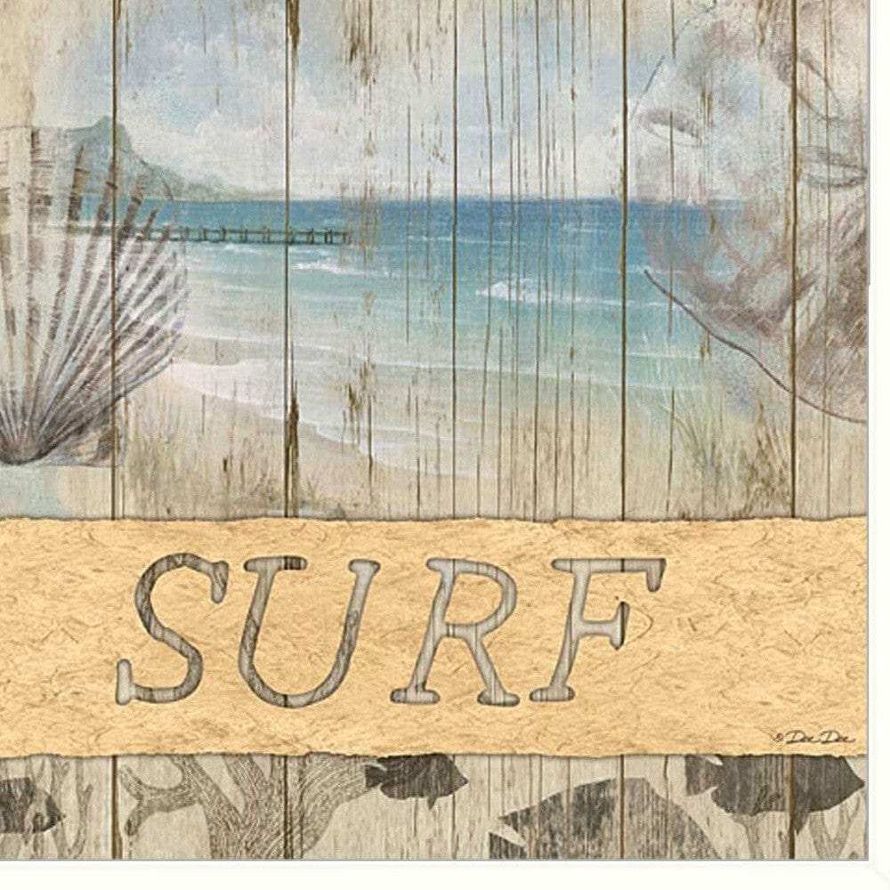 SURF White Framed Print Wall Art - Homeroots - Flyclothing LLC
