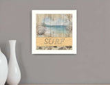 SURF White Framed Print Wall Art - Homeroots - Flyclothing LLC