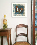 Swirl Butterfly White Framed Print Wall Art - Homeroots - Flyclothing LLC