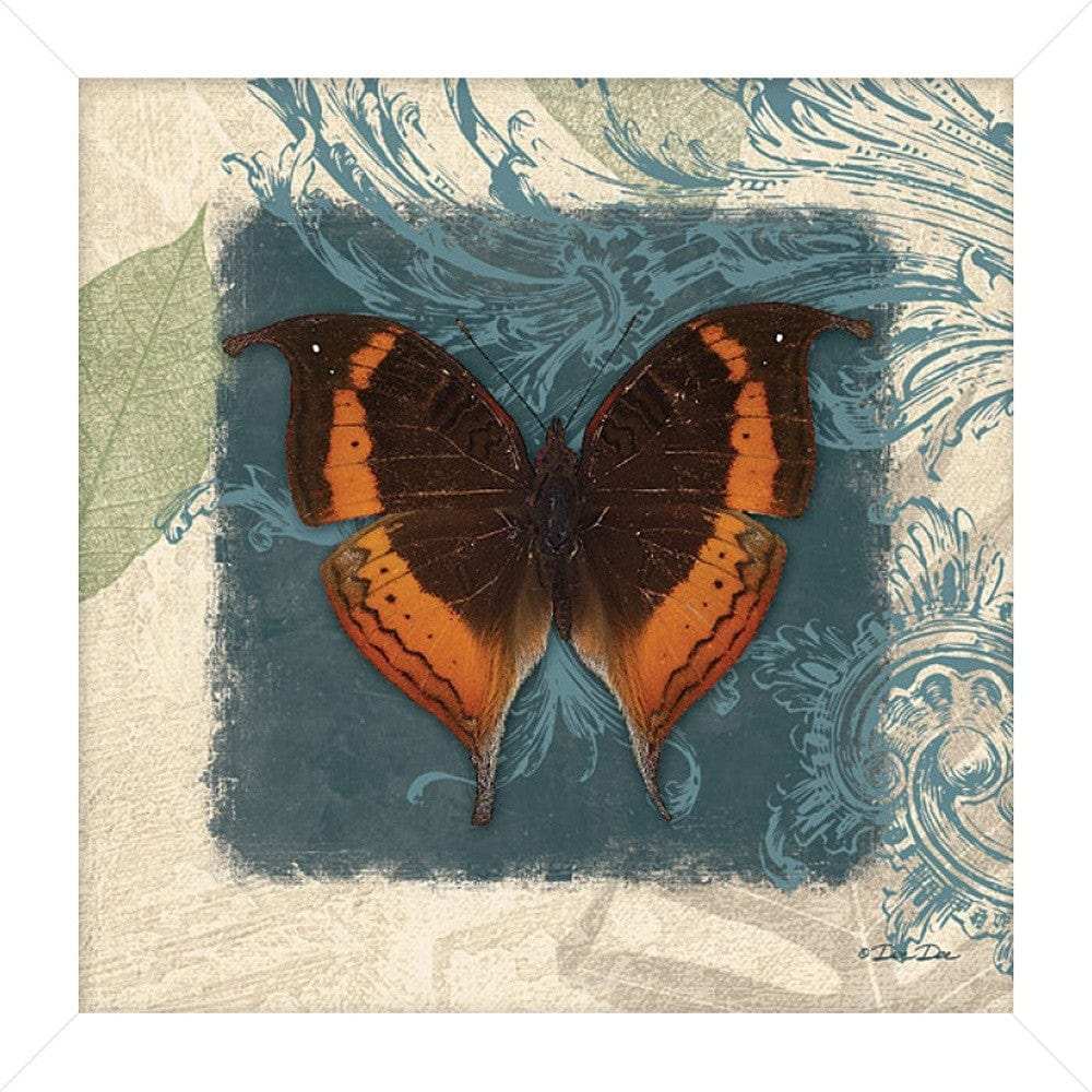 Swirl Butterfly II White Framed Print Wall Art - Homeroots - Flyclothing LLC