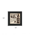 BeerTime to Relax Black Framed Print Wall Art - Homeroots - Flyclothing LLC