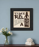 BeerTime to Relax Black Framed Print Wall Art - Homeroots - Flyclothing LLC