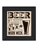 Beer Work Week Black Framed Print Wall Art - Homeroots - Flyclothing LLC