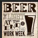 Beer Work Week Black Framed Print Wall Art - Homeroots - Flyclothing LLC