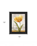 Golden Flower Black Framed Print Wall Art - Homeroots - Flyclothing LLC