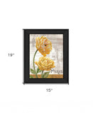 Golden Flowers Black Framed Print Wall Art - Homeroots - Flyclothing LLC