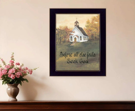 Seek God Black Framed Print Wall Art - Homeroots - Flyclothing LLC