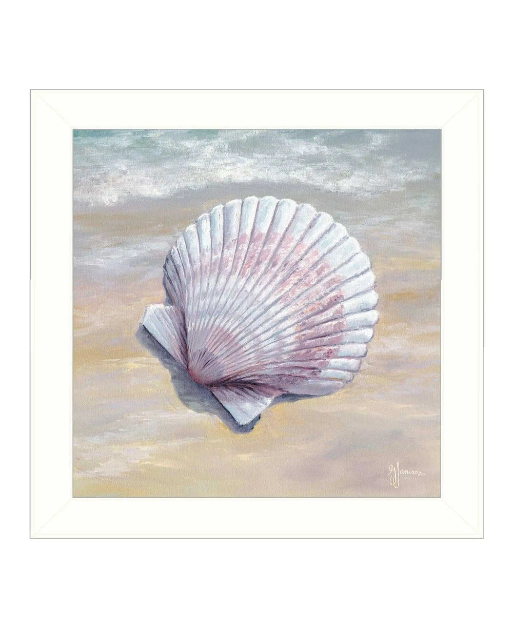 Scallop White Framed Print Wall Art - Homeroots - Flyclothing LLC