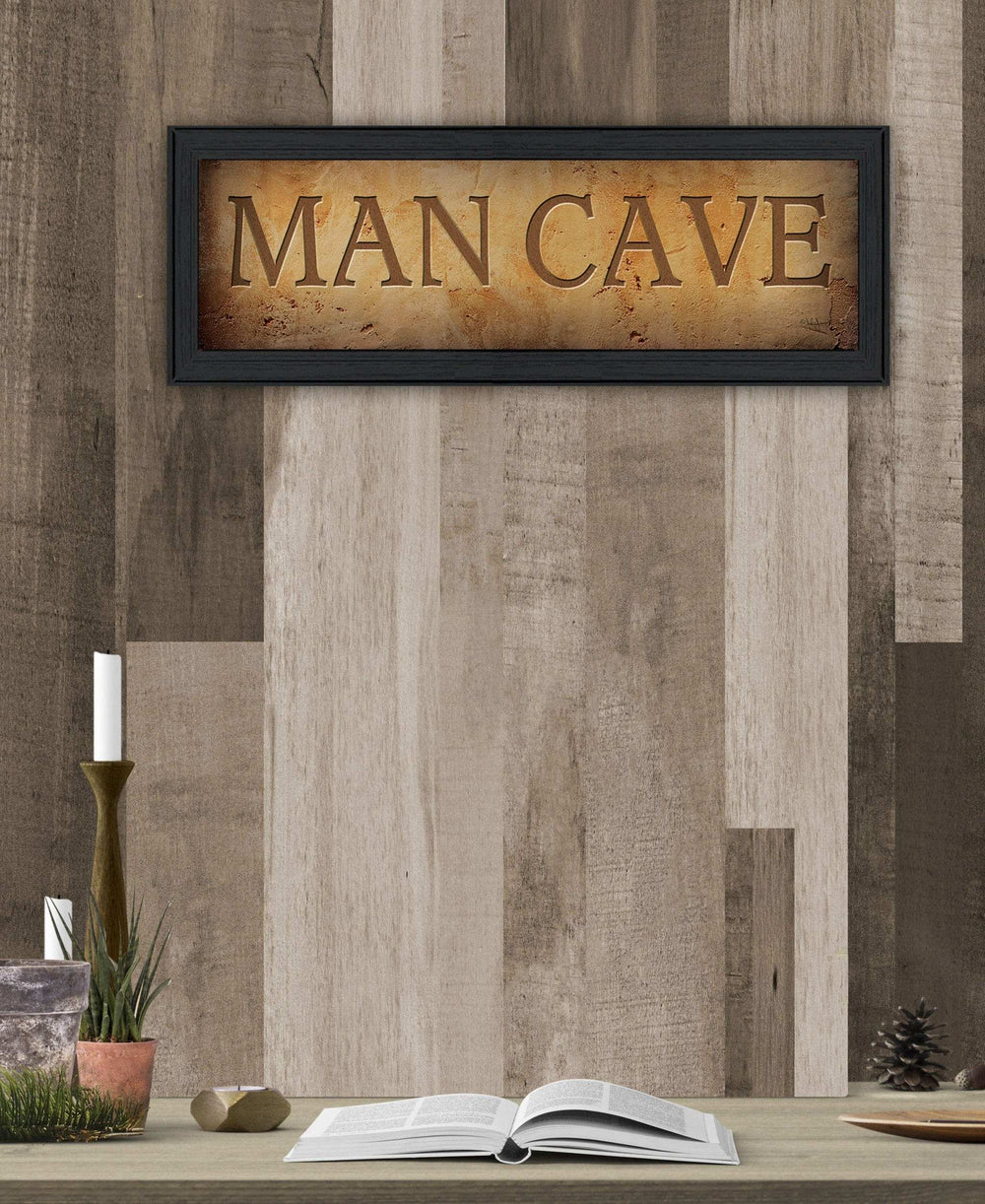 Man Cave 1 Black Framed Print Wall Art - Homeroots - Flyclothing LLC