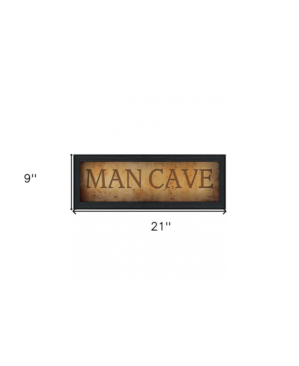 Man Cave 1 Black Framed Print Wall Art - Homeroots - Flyclothing LLC