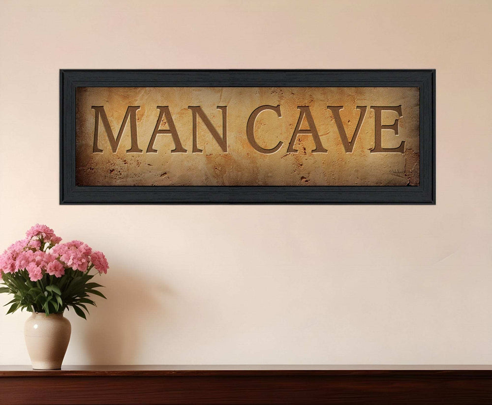 Man Cave 1 Black Framed Print Wall Art - Homeroots - Flyclothing LLC