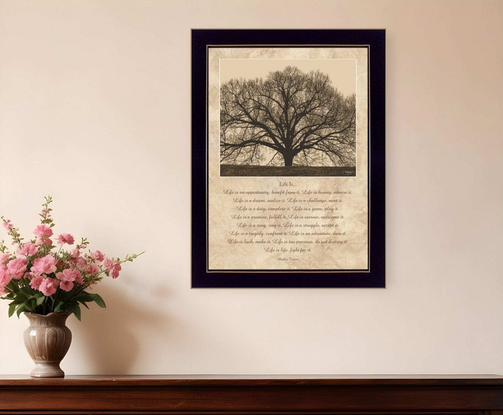 Life Is 8 Black Framed Print Wall Art - Homeroots - Flyclothing LLC