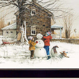 The Joy of Snow 3 Black Framed Print Wall Art - Homeroots - Flyclothing LLC