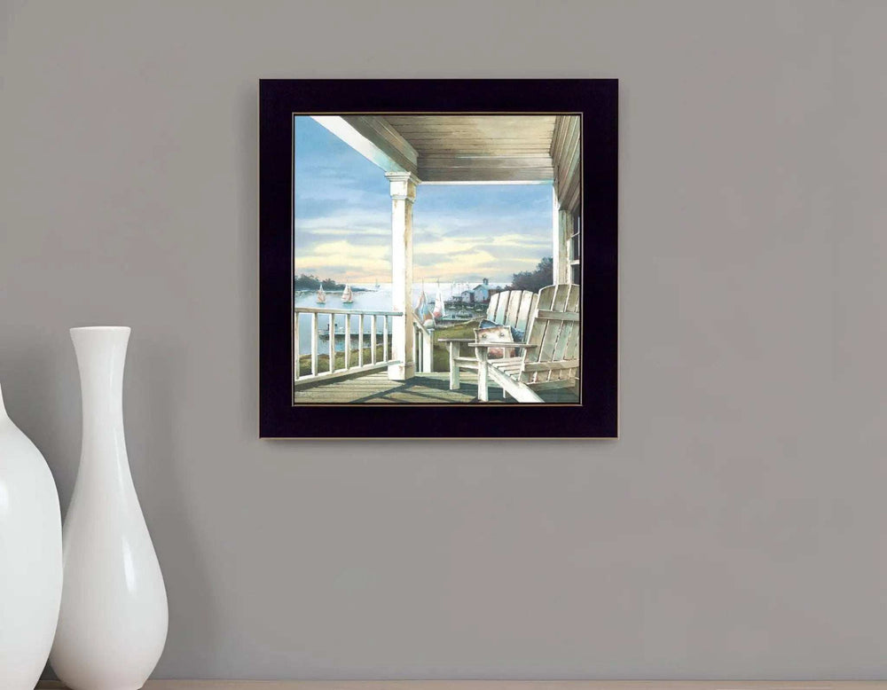 Waiting on Sunset 2 Black Framed Print Wall Art - Homeroots - Flyclothing LLC