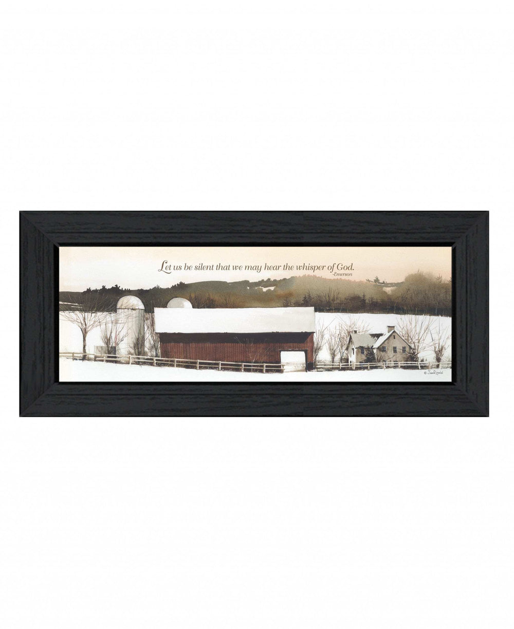 Let Us Be Silent Spiritual Black Framed Print Wall Art - Homeroots - Flyclothing LLC