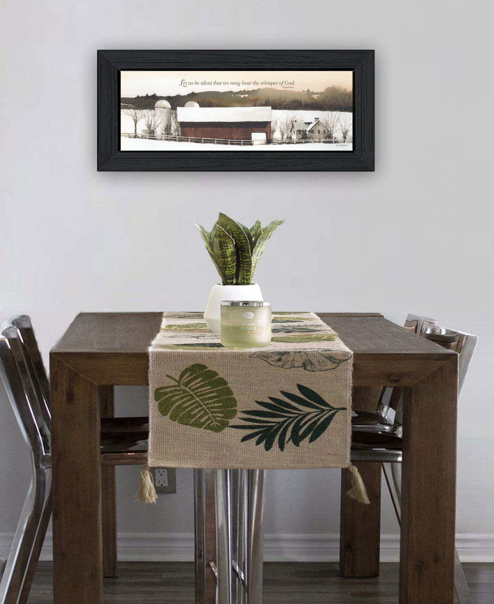 Let Us Be Silent Spiritual Black Framed Print Wall Art - Homeroots - Flyclothing LLC