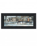 Evening on the Farm Black Framed Print Wall Art - Homeroots - Flyclothing LLC