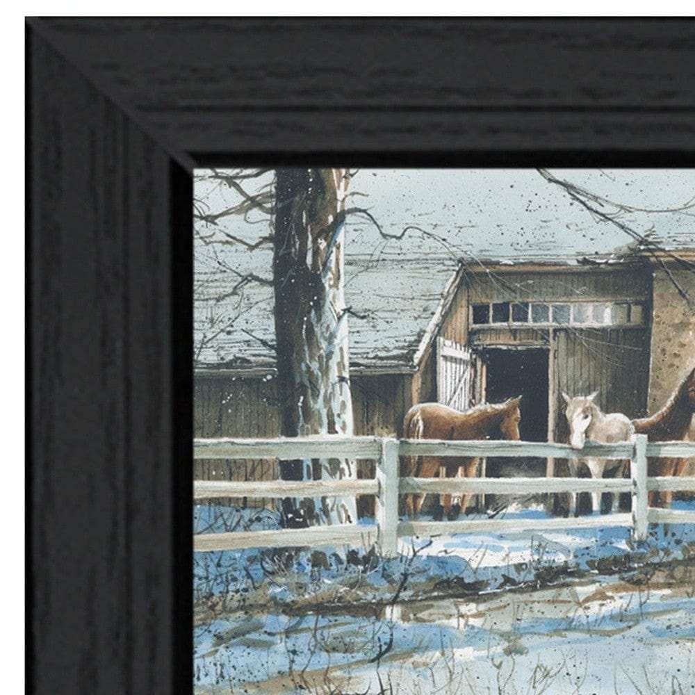 Evening on the Farm Black Framed Print Wall Art - Homeroots - Flyclothing LLC