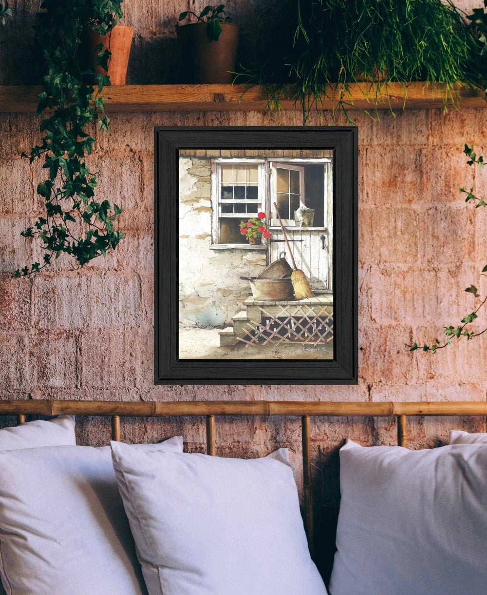 Cleaning Day Black Framed Print Bathroom Wall Art - Homeroots - Flyclothing LLC