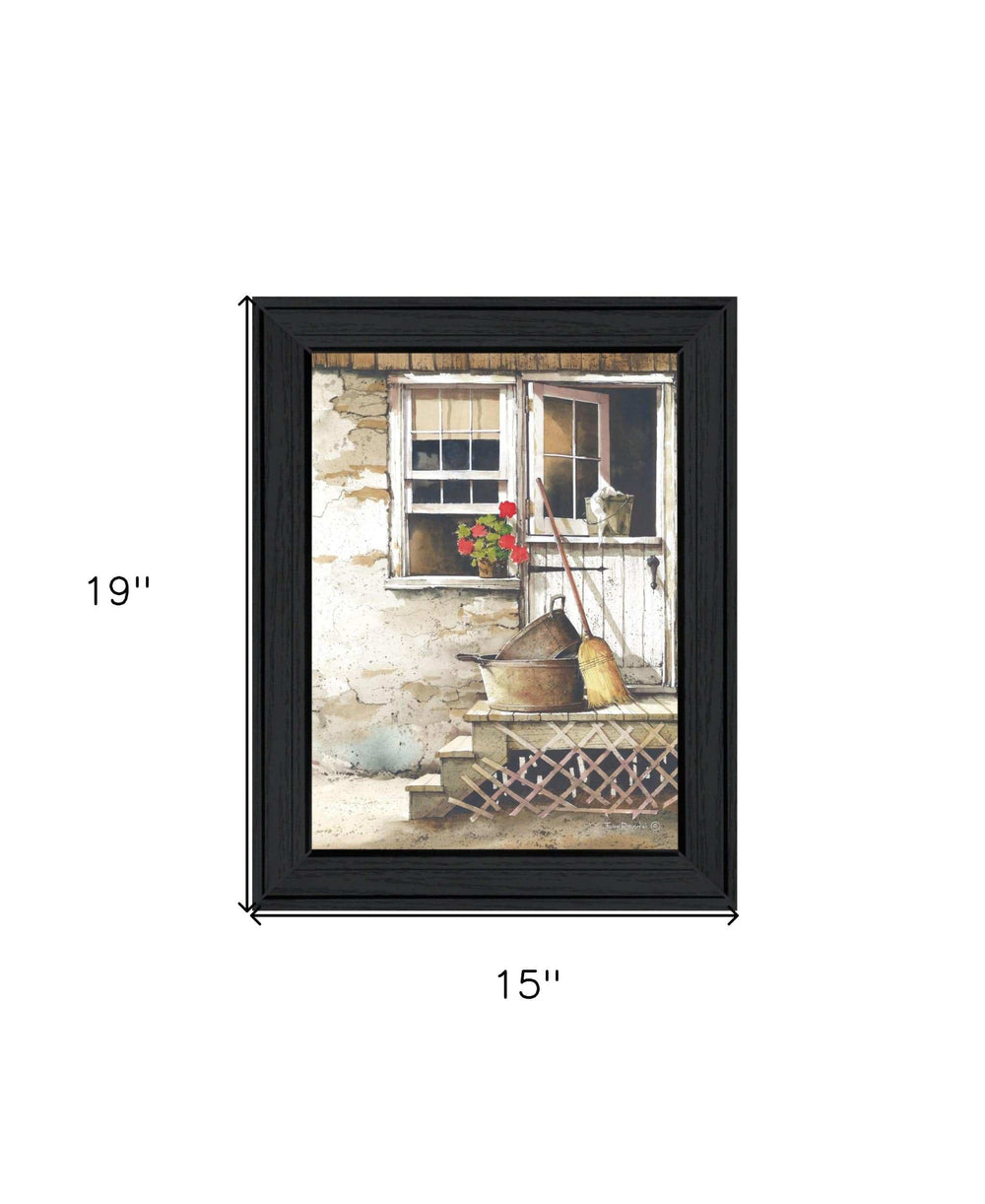 Cleaning Day Black Framed Print Bathroom Wall Art - Homeroots - Flyclothing LLC
