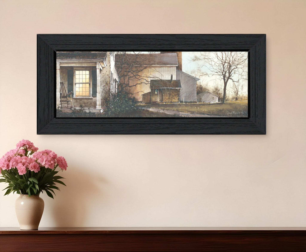 Approaching Dusk Black Framed Print Wall Art - Homeroots - Flyclothing LLC