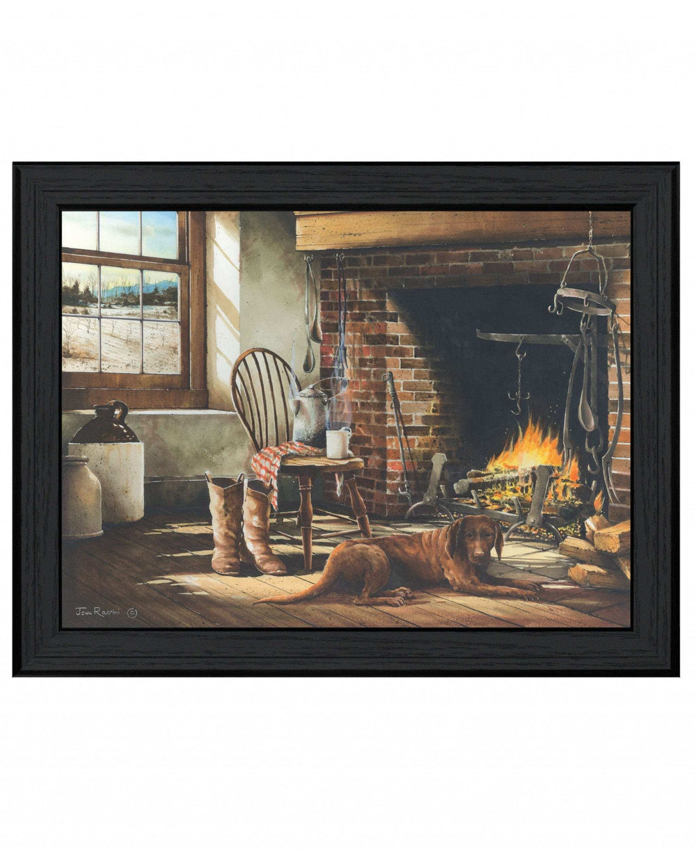 His Morning Coffee 1 Black Framed Print Wall Art - Homeroots - Flyclothing LLC