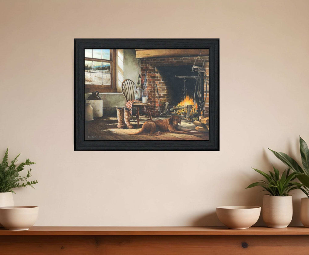 His Morning Coffee 1 Black Framed Print Wall Art - Homeroots - Flyclothing LLC