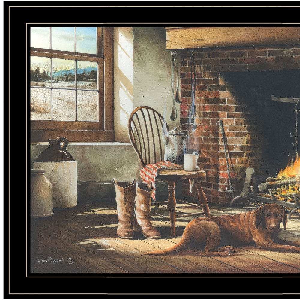 His Morning Coffee 2 Black Framed Print Wall Art - Homeroots - Flyclothing LLC
